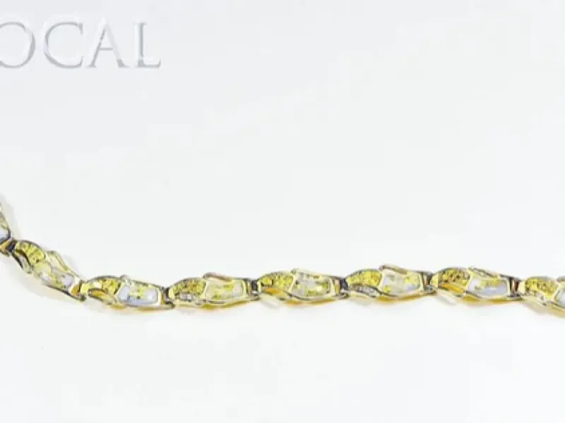 Orocal Gold Quartz and Gold Nugget Link Bracelet With Diamonds - BWB24D36NQ
