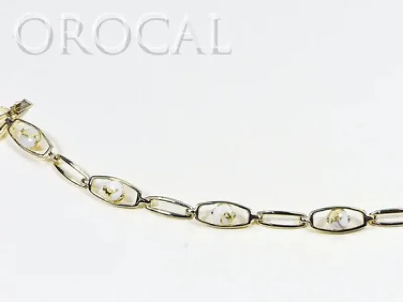 Orocal Gold Quartz Link Oval Bracelet - BDLOV5LHQC89