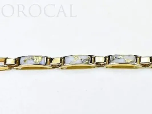 Orocal Gold Quartz Rectangular Panels Bracelet - B5.5MM7LQ