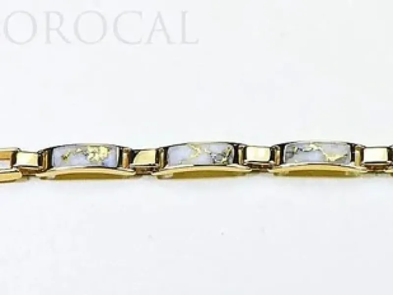 Orocal Gold Quartz Rectangular Panels Bracelet - B5.5MM7LQ