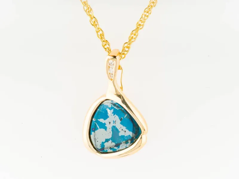 Denny Wong Small Whale Tail Pendant With Sandblast Finish In