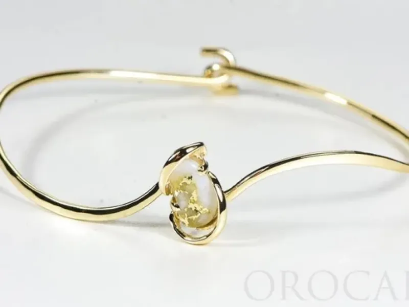 Orocal Gold Quartz Bracelet With Single Gold Quartz- BBWN784SQ