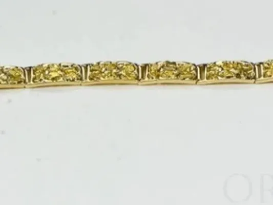 Orocal Gold Nugget Natural Rectangular Bracelet - BFFB6L10