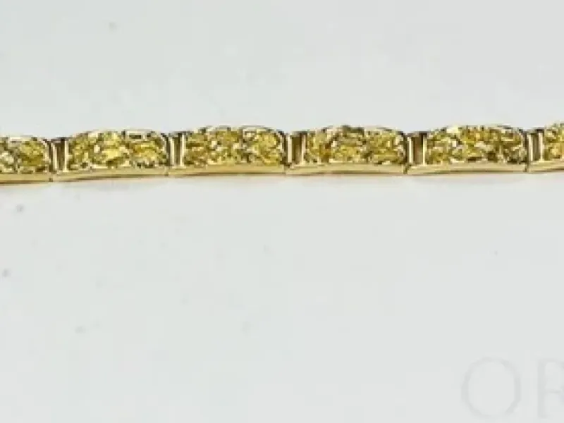 Orocal Gold Nugget Natural Rectangular Bracelet - BFFB6L10
