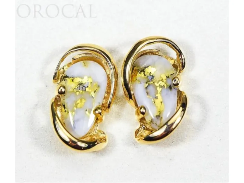 Orocal Gold Quartz Elegant Earrings- EN784SQ