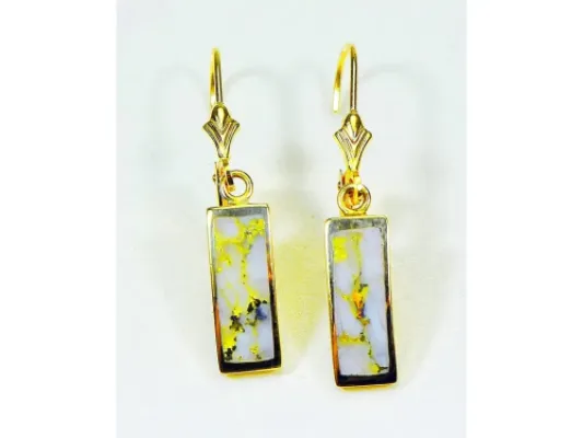 Orocal Gold Quartz Column Earrings - EB5.5MMQ/LB