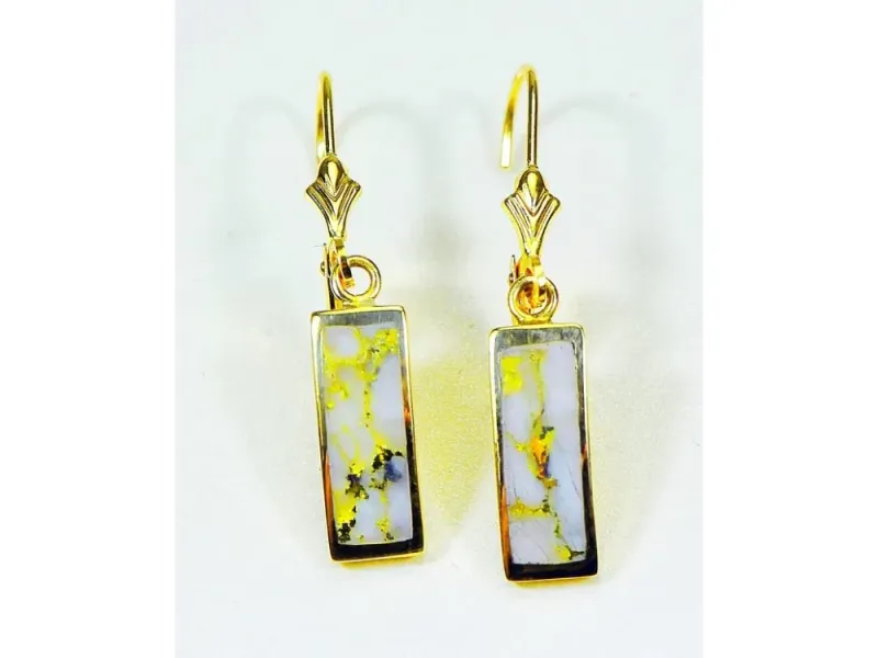 Orocal Gold Quartz Column Earrings - EB5.5MMQ/LB