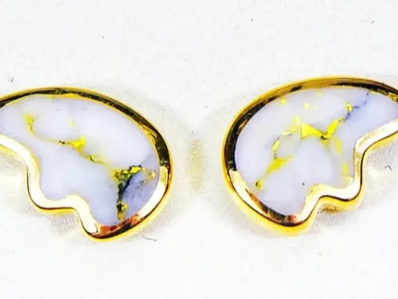 Orocal Gold Quartz Bear Earrings- EBR1SHQ