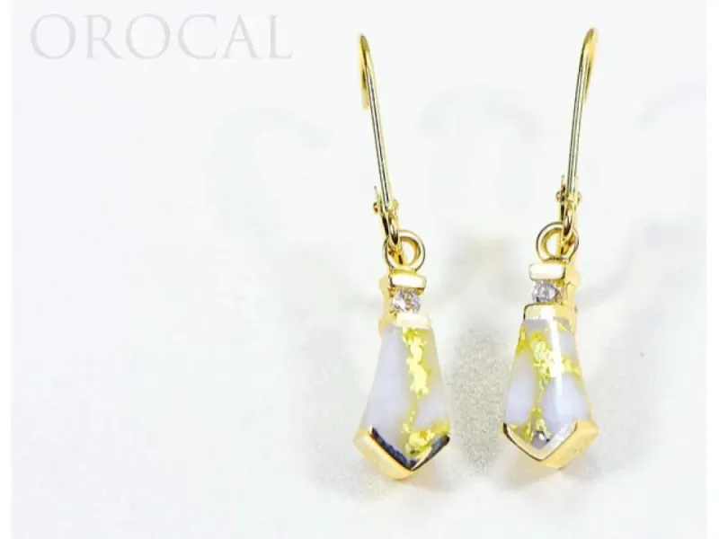 Orocal Gold Quartz Lever Back Drop Earrings- EN641D8Q/LB