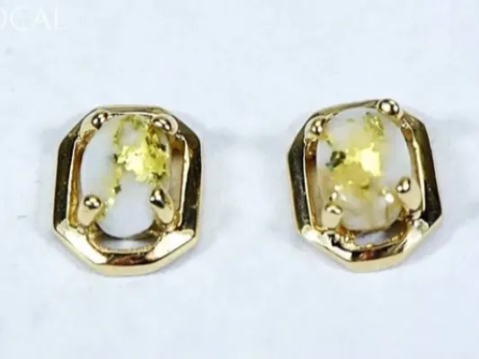 Orocal Gold Quartz Small Elegant Earrings - EN452Q