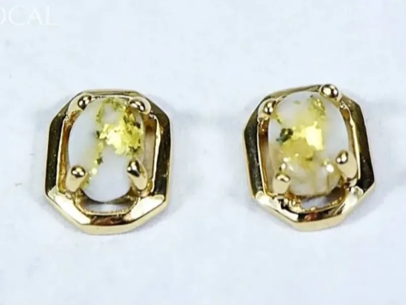 Orocal Gold Quartz Small Elegant Earrings - EN452Q
