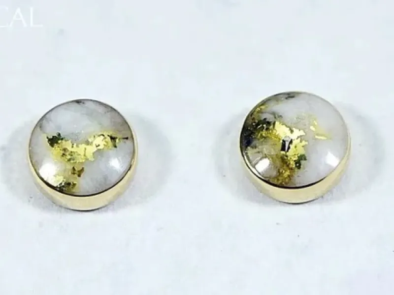 Orocal Gold Quartz Circle Post Earrings - EBZ5MMQ