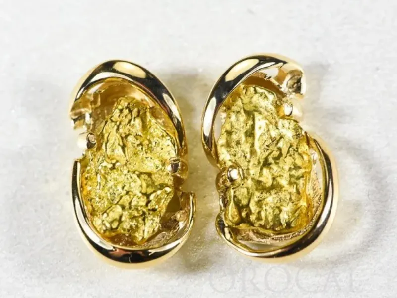 Orocal Gold Nugget Free-Form Earrings - EN784SN