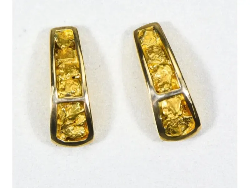 Orocal Gold Nugget Hoop Earrings - EH41N