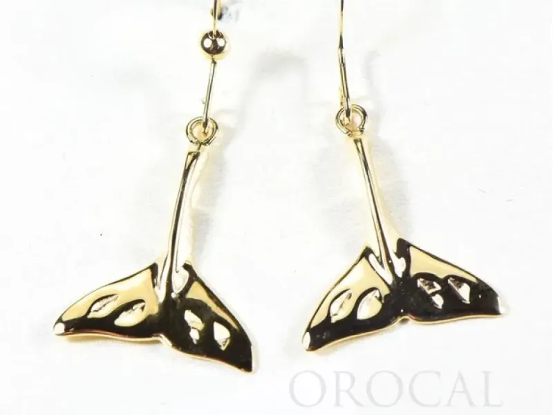 Orocal Gold Casted Whale Tail Earrings With- EWT101XN/WD