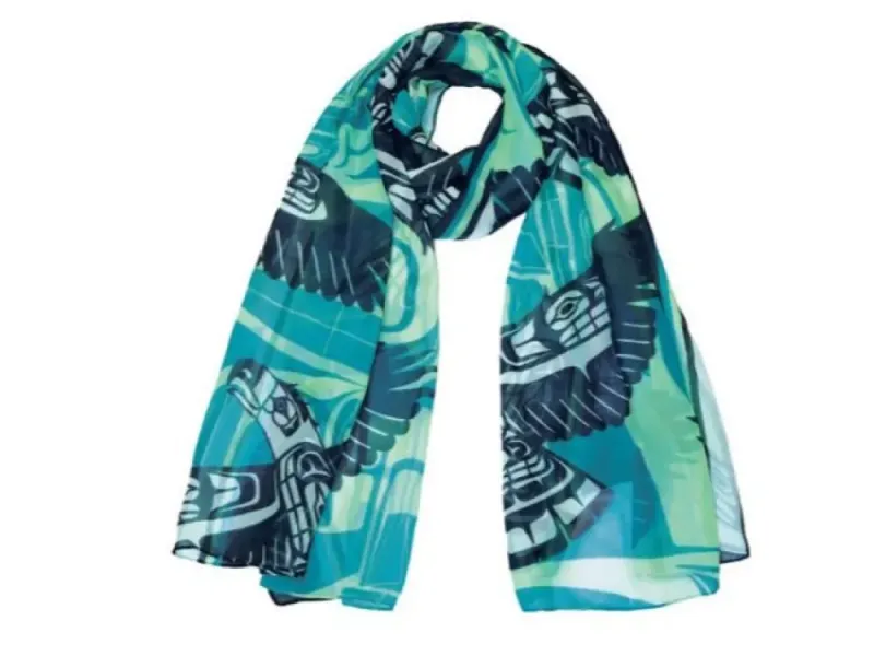 Chiffon Scarf – Eagle Spirit by Ben Houstie