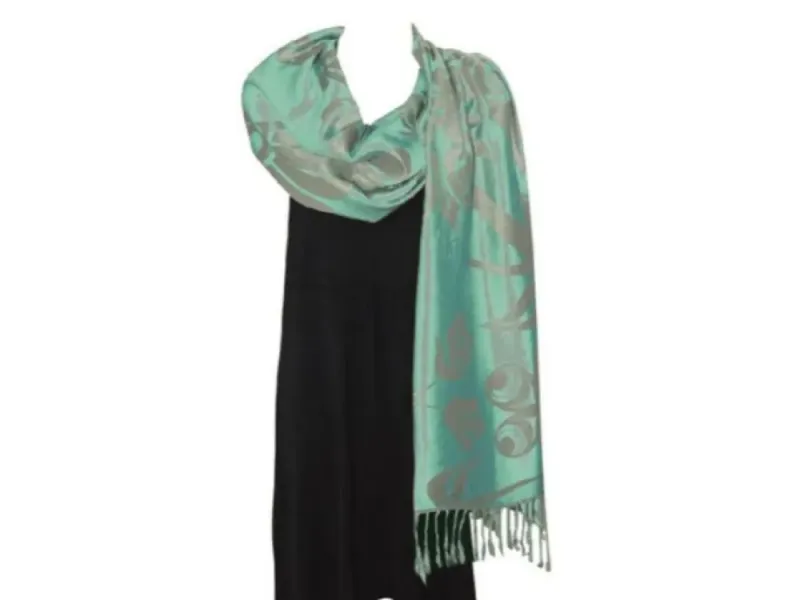 Sacred Shawl – Blossoms & Hummingbird by Simone Diamond