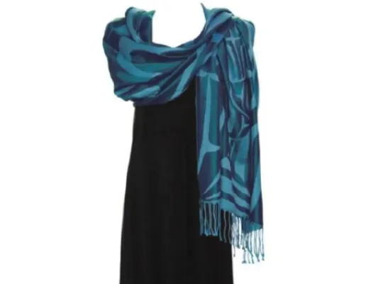 Sacred Shawl – Spirit Wolf by Justien Senoa Wood