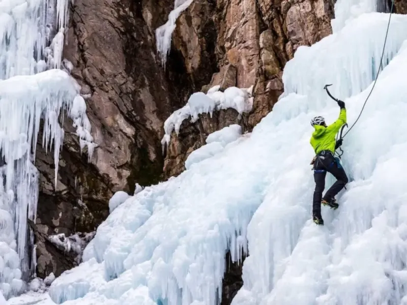 One-Day Snowmobile & Ice Climbing Adventure