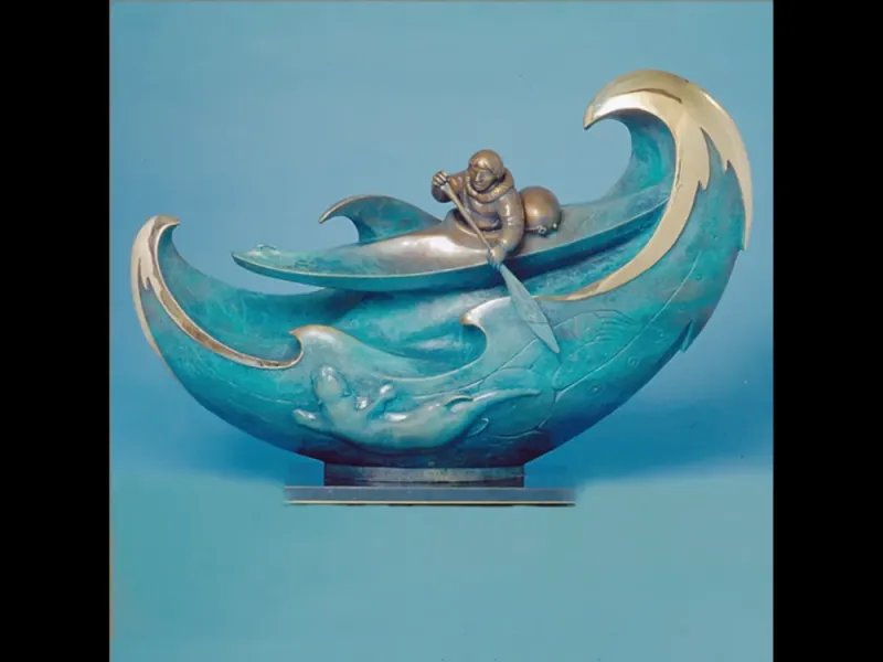 Jacques & Mary Regat's Legend Of The Sea Otter Girl Bronze Sculpture