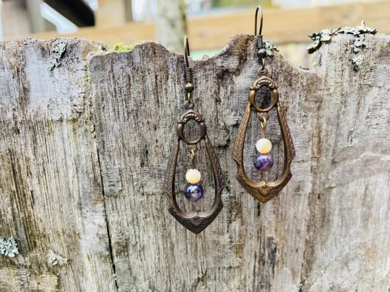Elegant Pearl and Bead Earrings
