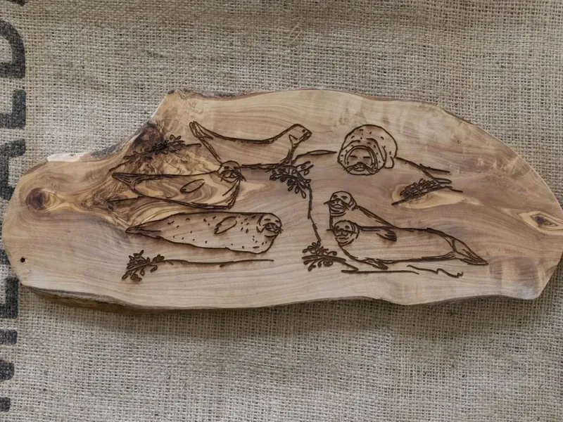 Seals Wood Cutting Board