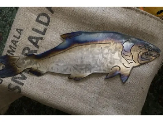 Salmon Salvage Divas Recycled Metal 