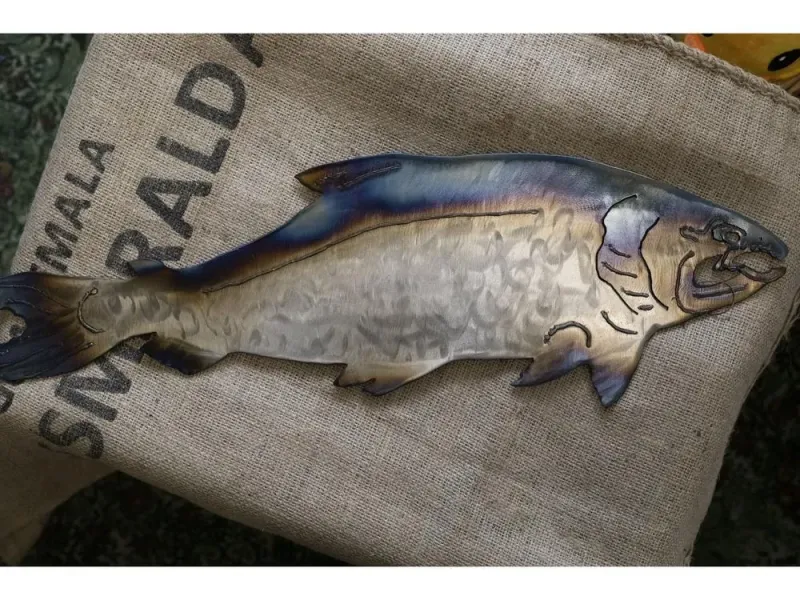 Salmon Salvage Divas Recycled Metal 