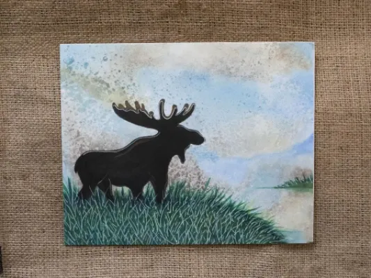 Moose Silhouette 8x10