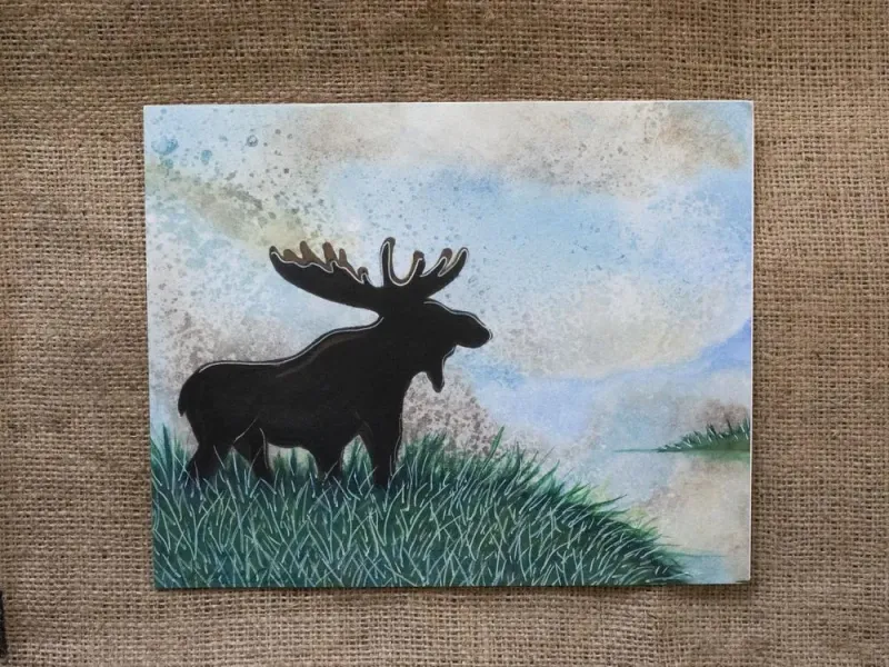 Moose Silhouette 8x10