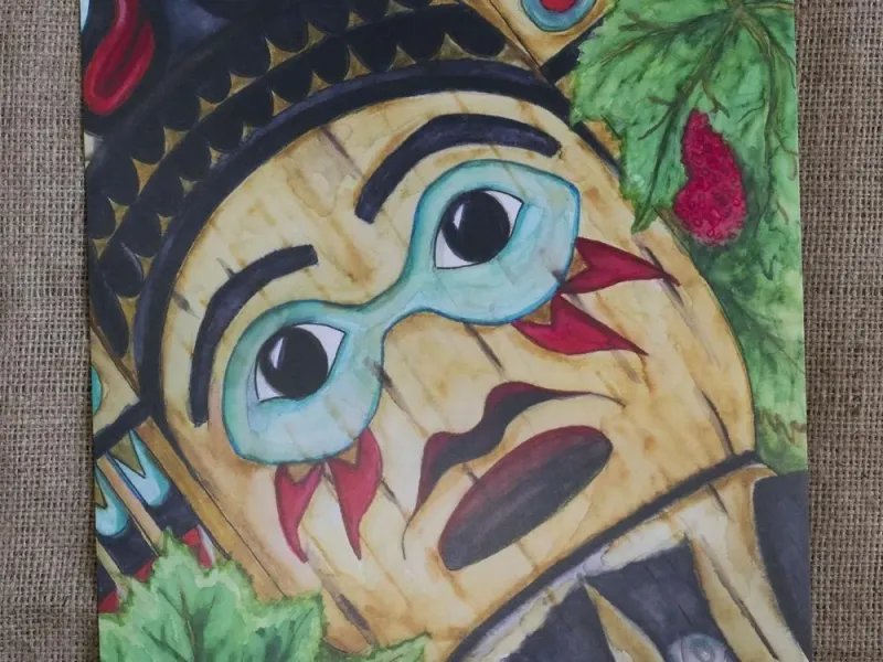 Totem And Devils Club 11x14