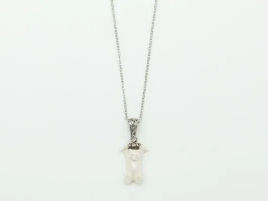 SS Mammoth Ivory “Hanging Bear Mini” Necklace