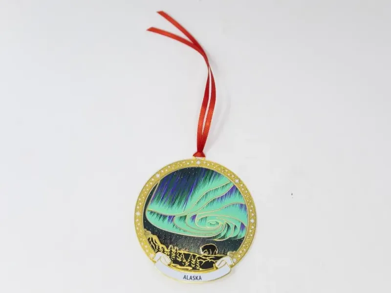Timeless Heirloom Ornament Collection – Collectible Brass Northern Lights Ornament 