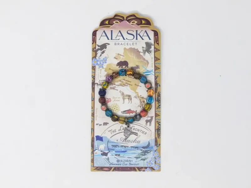 Alaska Clay Bead Bracelet with Charm
