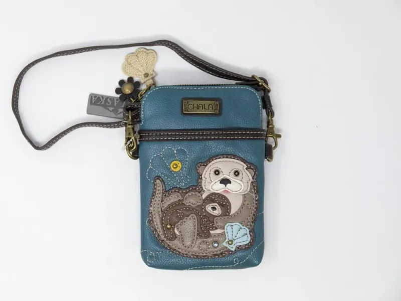 Chala Crossbody  – Turquoise Mama Otter & Baby