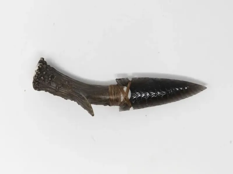 Deer Antler And Obsidian