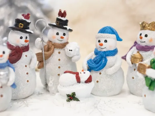 Snowman Nativity Scene