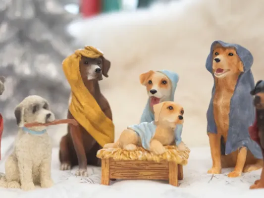 Canine Nativity Scene