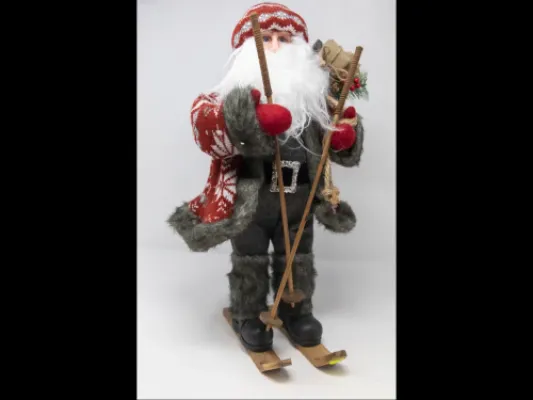 Wicker Mushing Santa – 18”