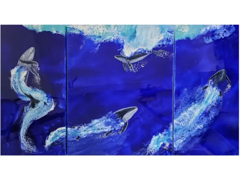 Whale Triptych (Original) | Melanie Burns