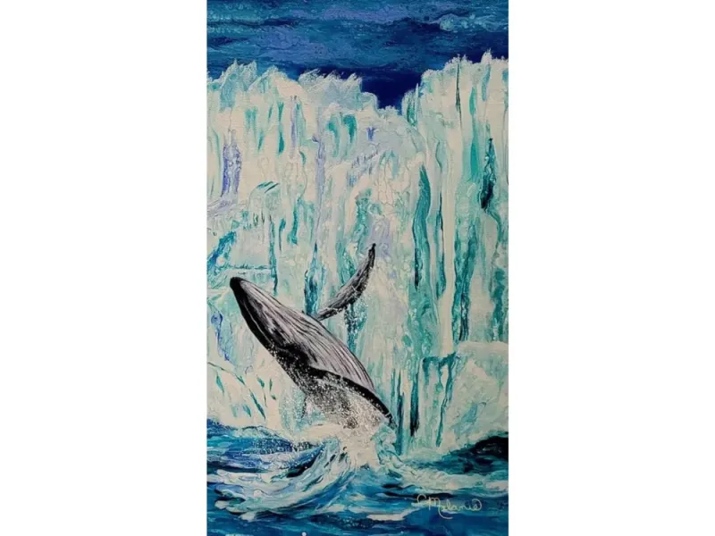 Glacier Whale (tile or aluminum) | Melanie Burns