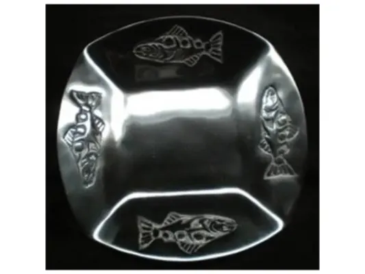 Northwest Pewter IP-7 4 Fish Plate