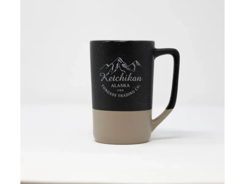 Tongass Trading Co. Black & Tan Tall Coffee Mug