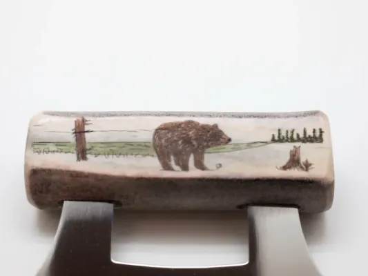 Old Time Distributors: Alaska Scrimshaw Antler Ulus