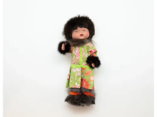 Kathy Vickers Polar Bear Mother 8” Inuit Doll - 