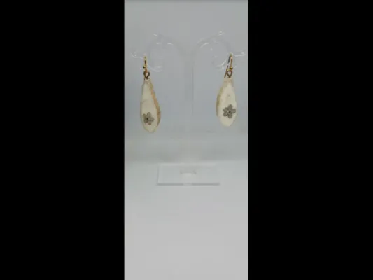 Antler Earrings Forget Me Not