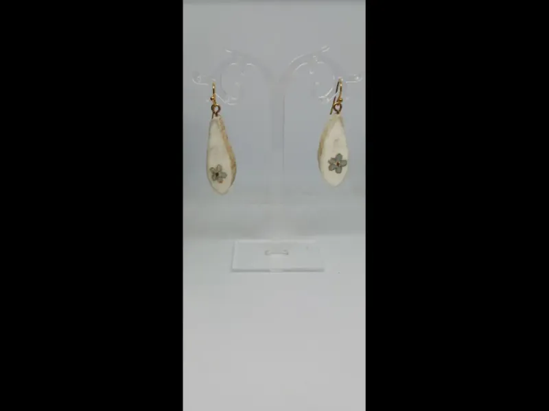 Antler Earrings Forget Me Not