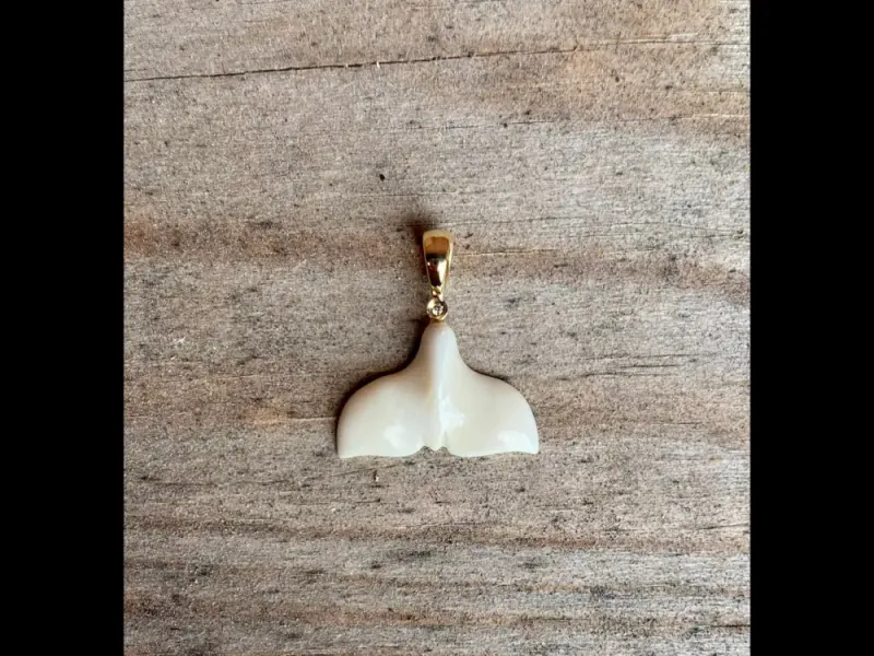Diamond Whale Tail Pendant