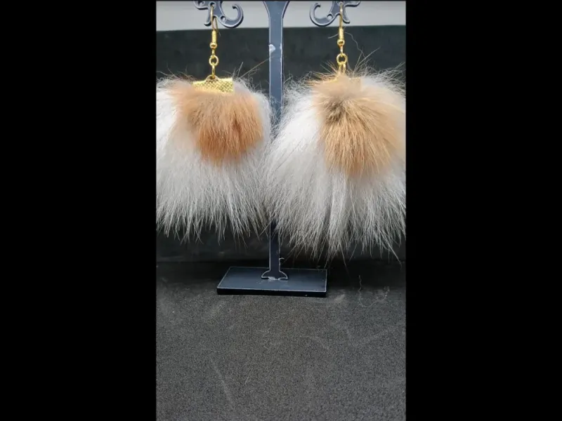 Red fox and brown tipped artic fox earrings