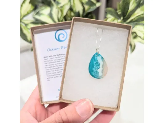 Seafoam Beach Teardrop Pendant
